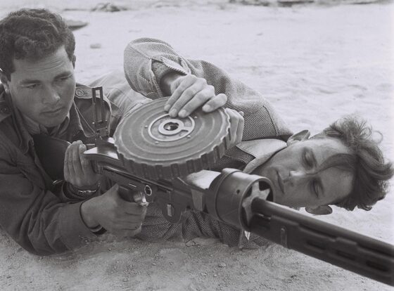Haganah members during weapons training
